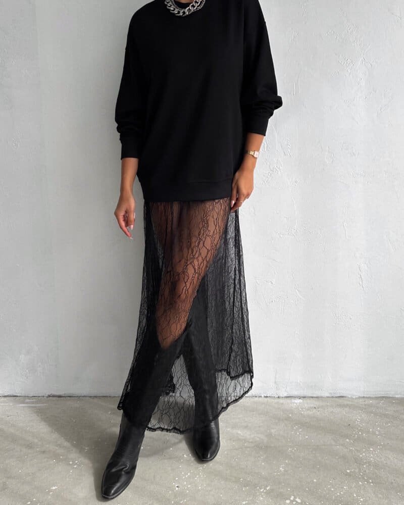 Lace Skirt - Black