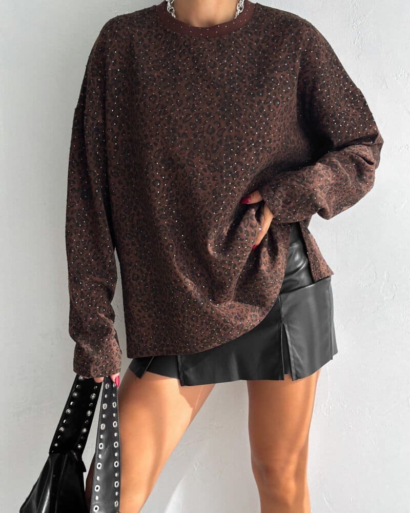 Midnight Panther Hoodie - Brown