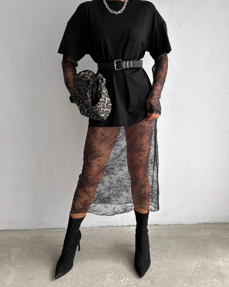 Mystice Lace Dress - Black