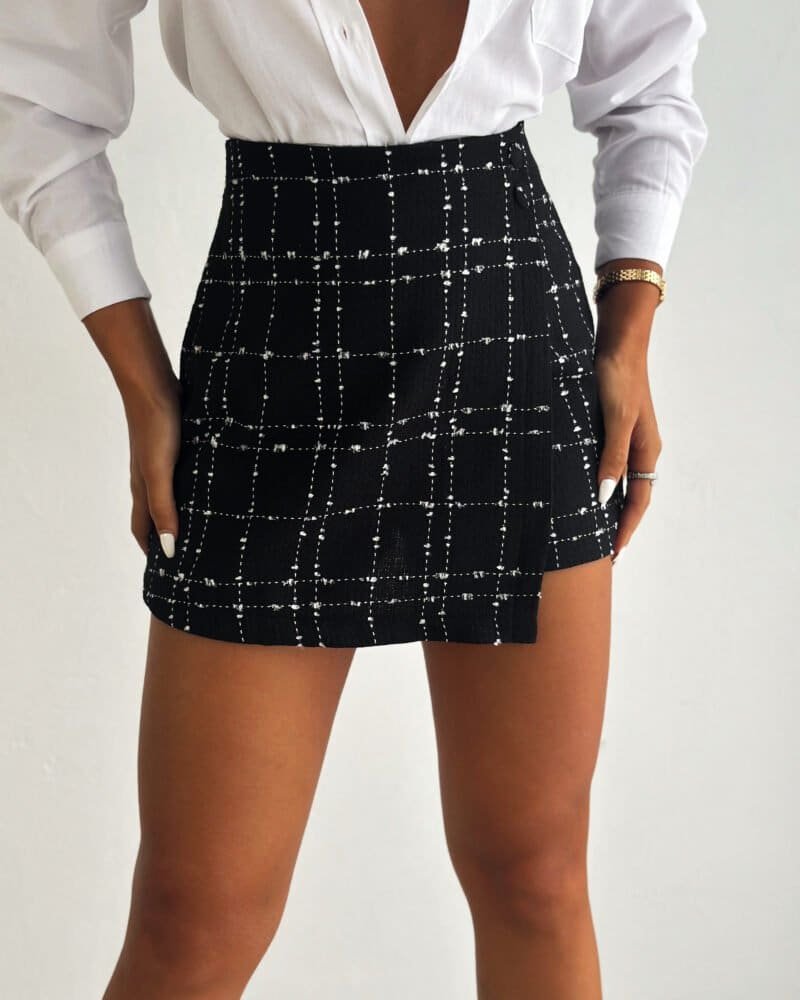 Scarlet Chic Skirt-Black And White