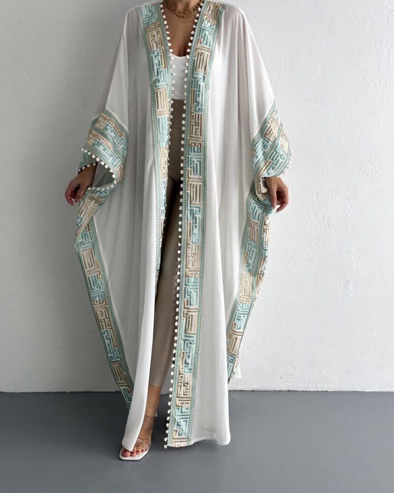 Chiffon Abaya With Emprydiory Design