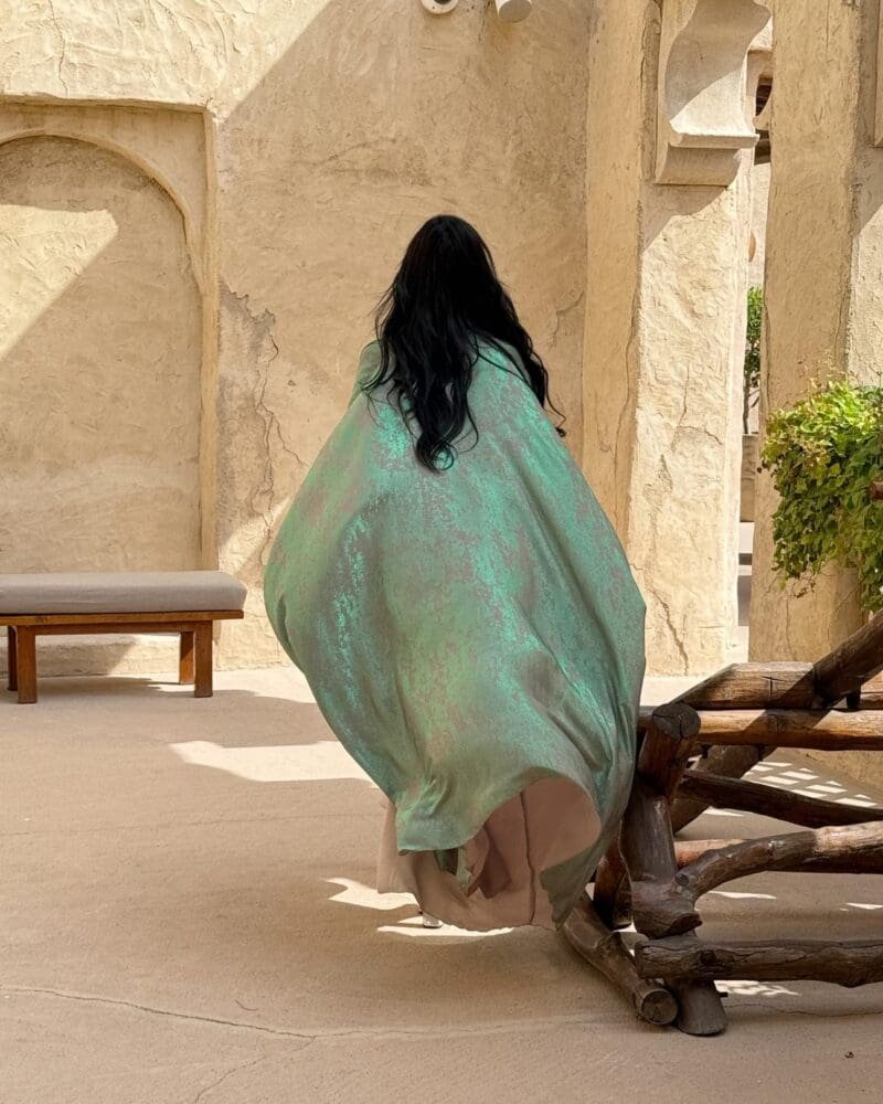 The Sage Green Diamond Abaya