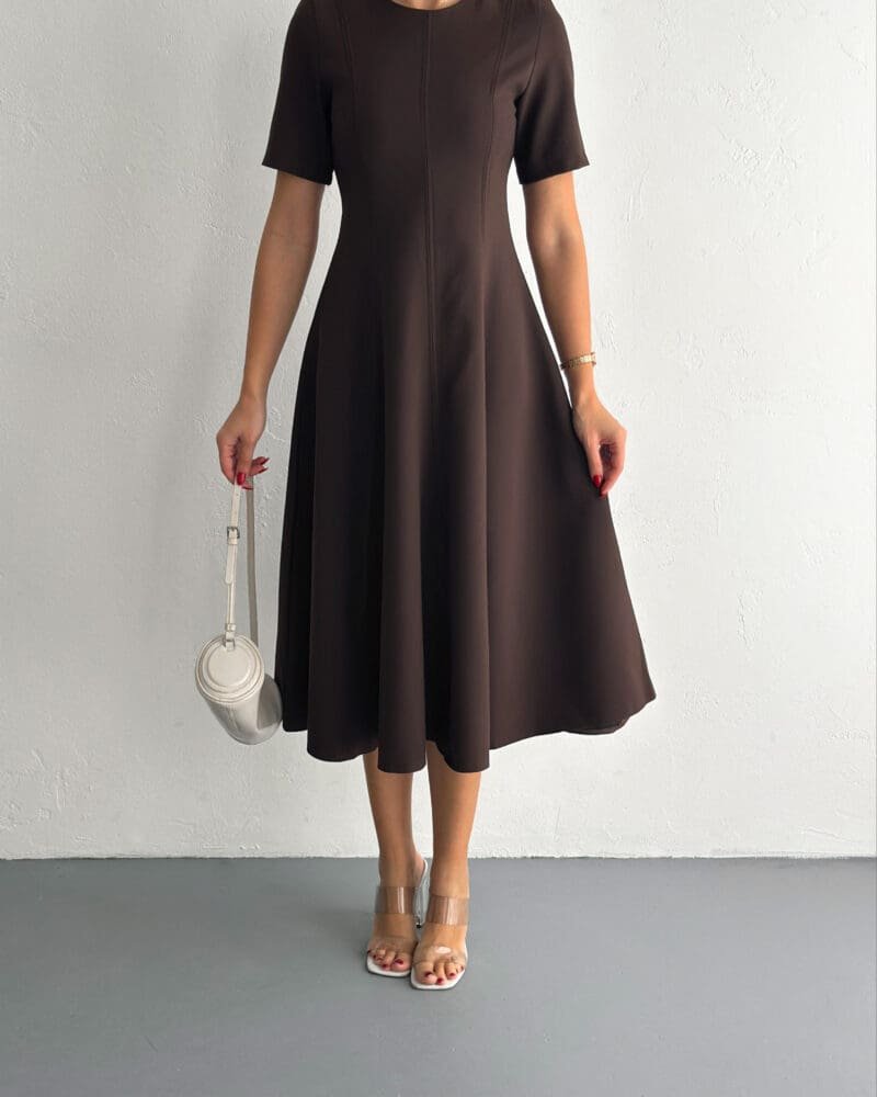 Essential Midi Dress - Brown