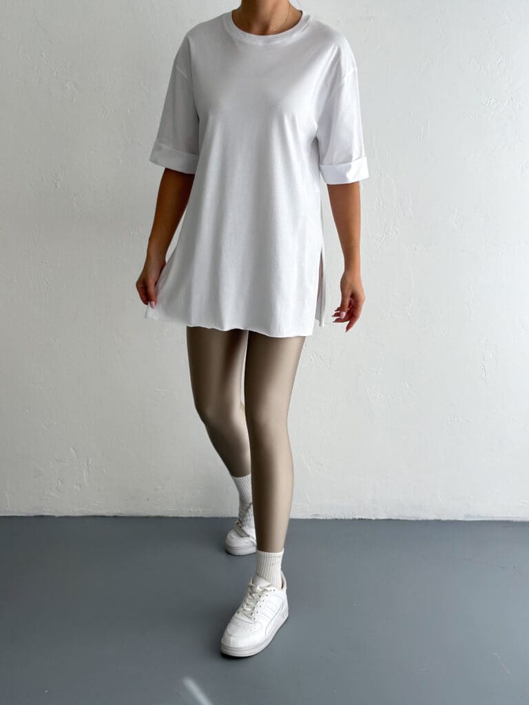 Slim Fit Long Sleeve T-Shirt With Slit