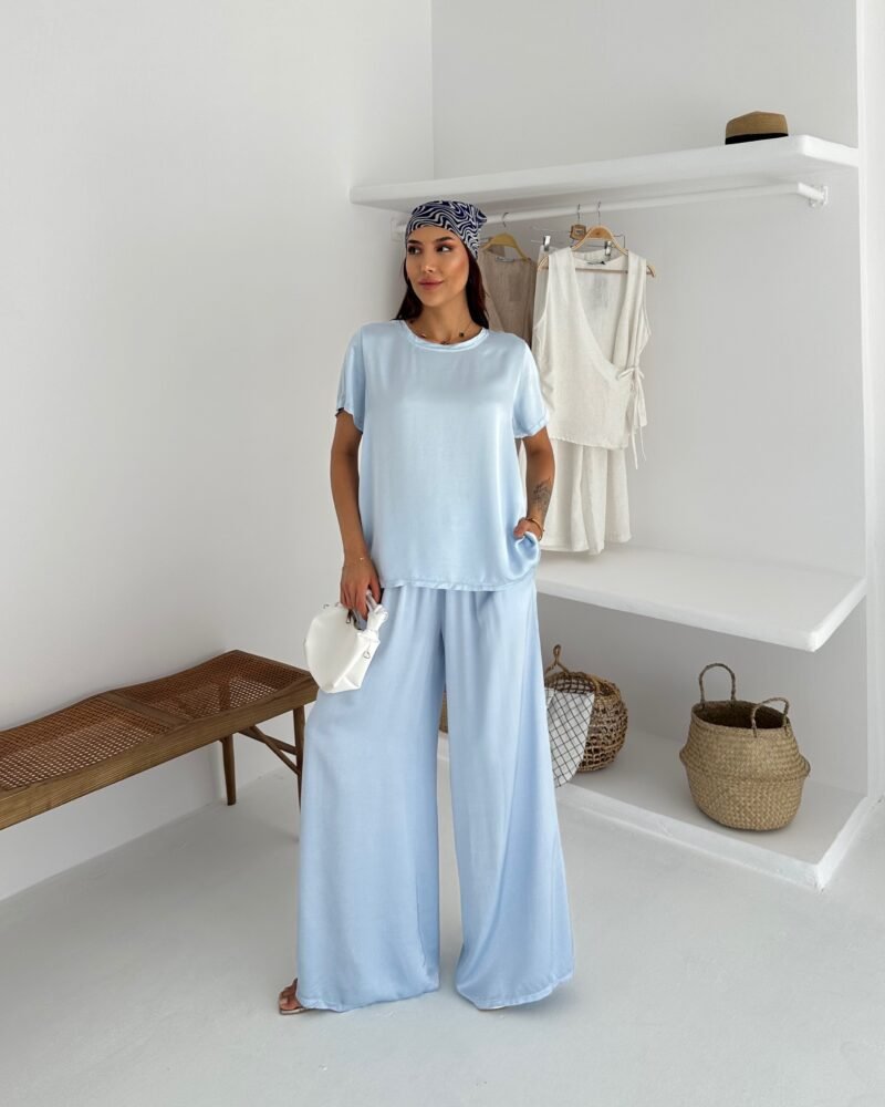Luna Satin Set – Baby Blue