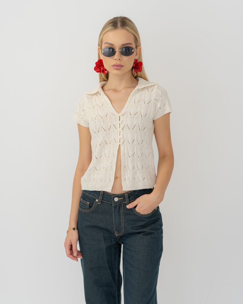Button-Down Sleeveless Top – Yellow
