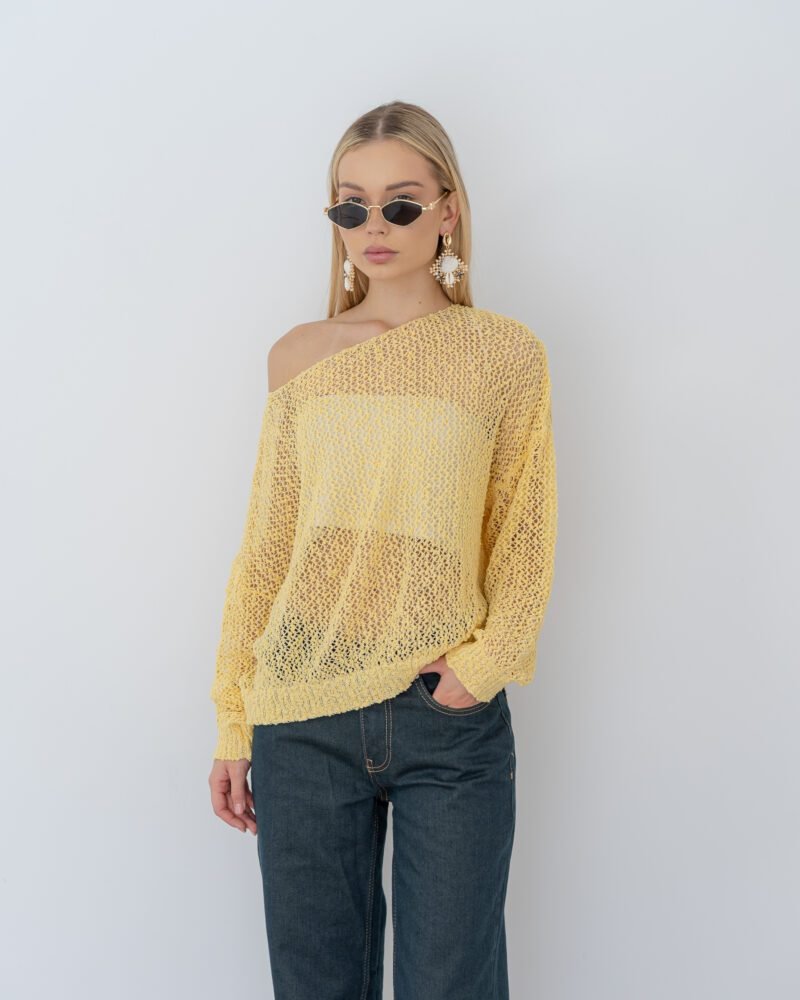 Mesh Knit Sweater – Sunshine Yellow