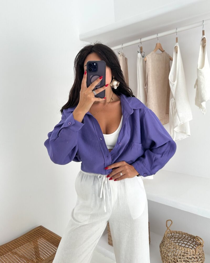 Fabia Oversized Shirt - Purple