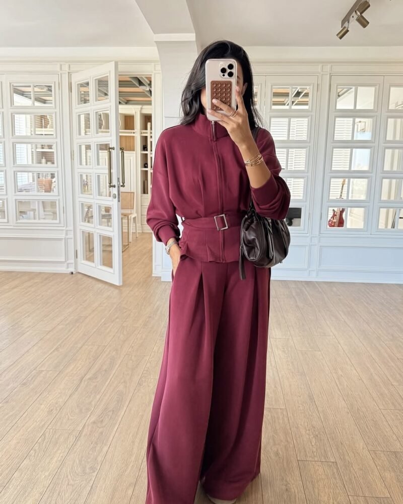 The Structured Burgundy Elegance Set