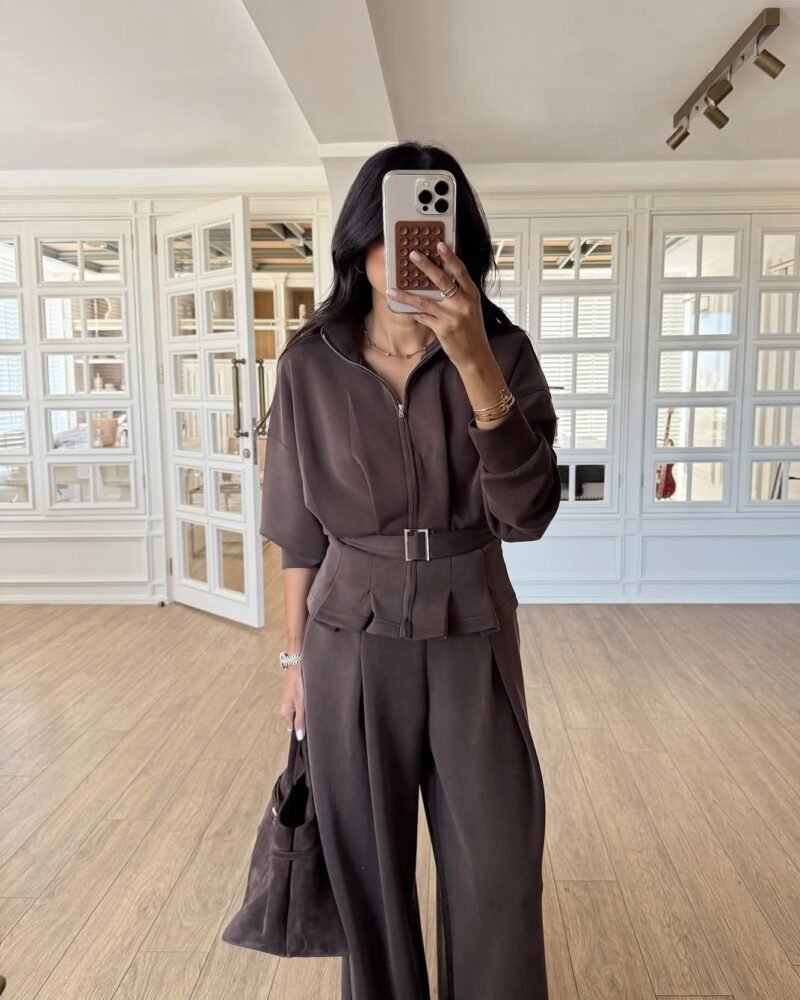 The Structured Brown Elegance Set