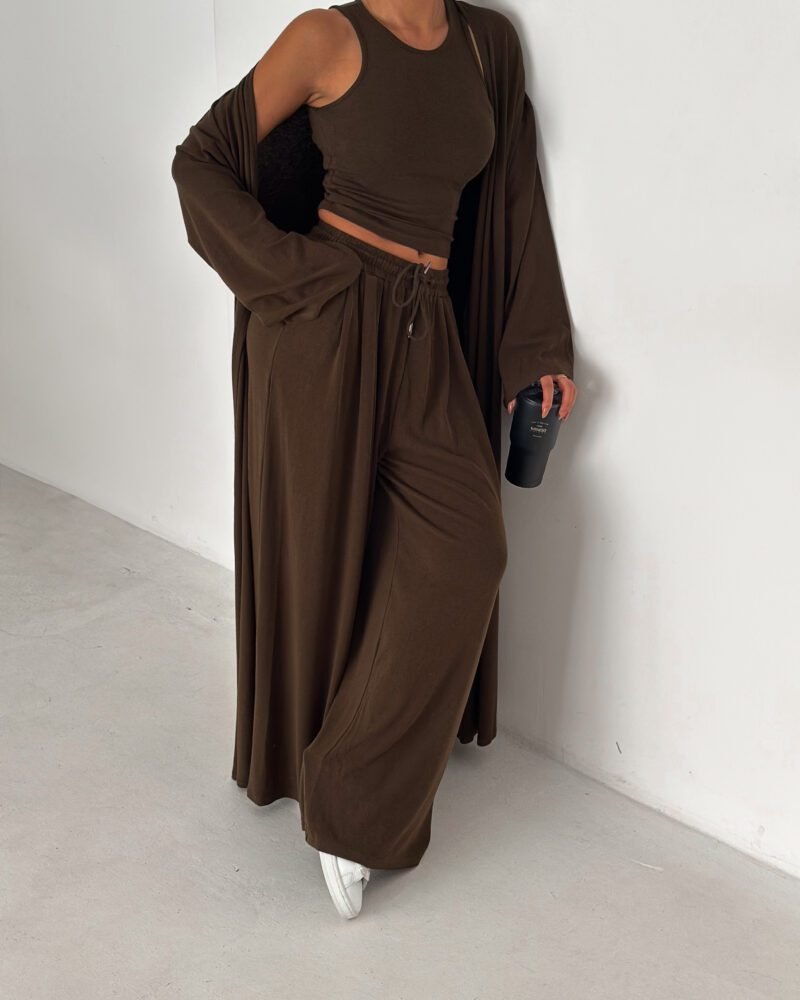 The Soft Trio Set – Premium Soft Cotton Chocolate Brown