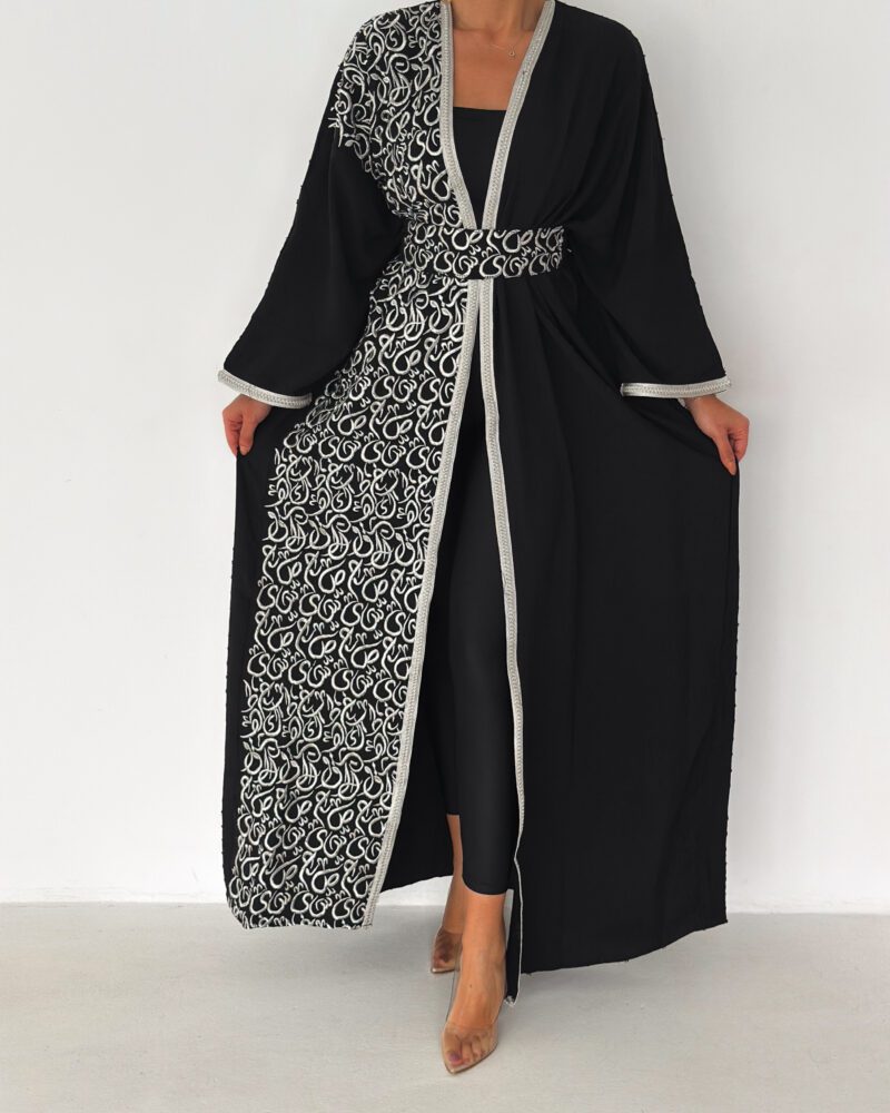 Aurelia Embroidered Bisht - Black
