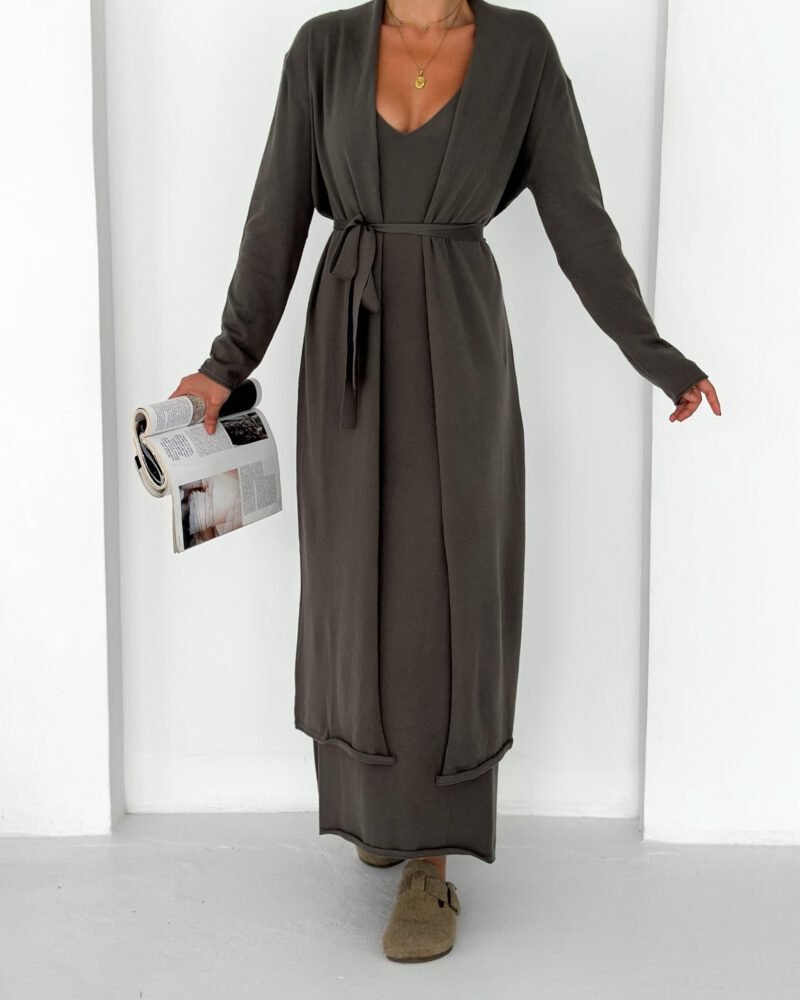 Cashmere Whisper Set- Olive Taupe