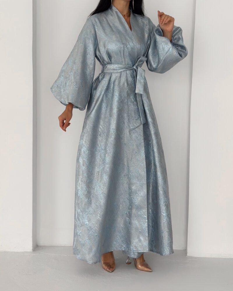 Ice Blue Glow Abaya
