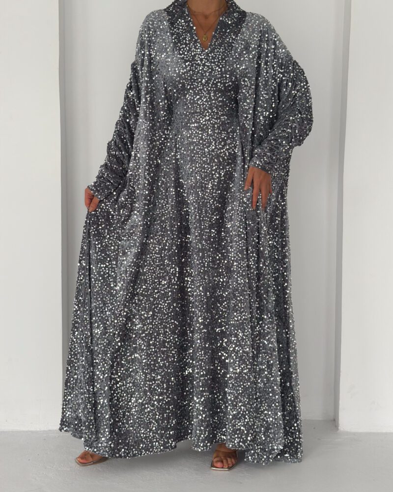 Silver Eclipse Velvet Kaftan