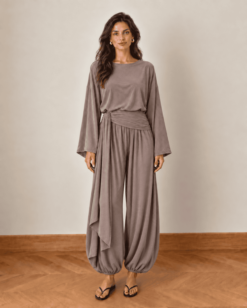 Luna Draped Two-Piece Set