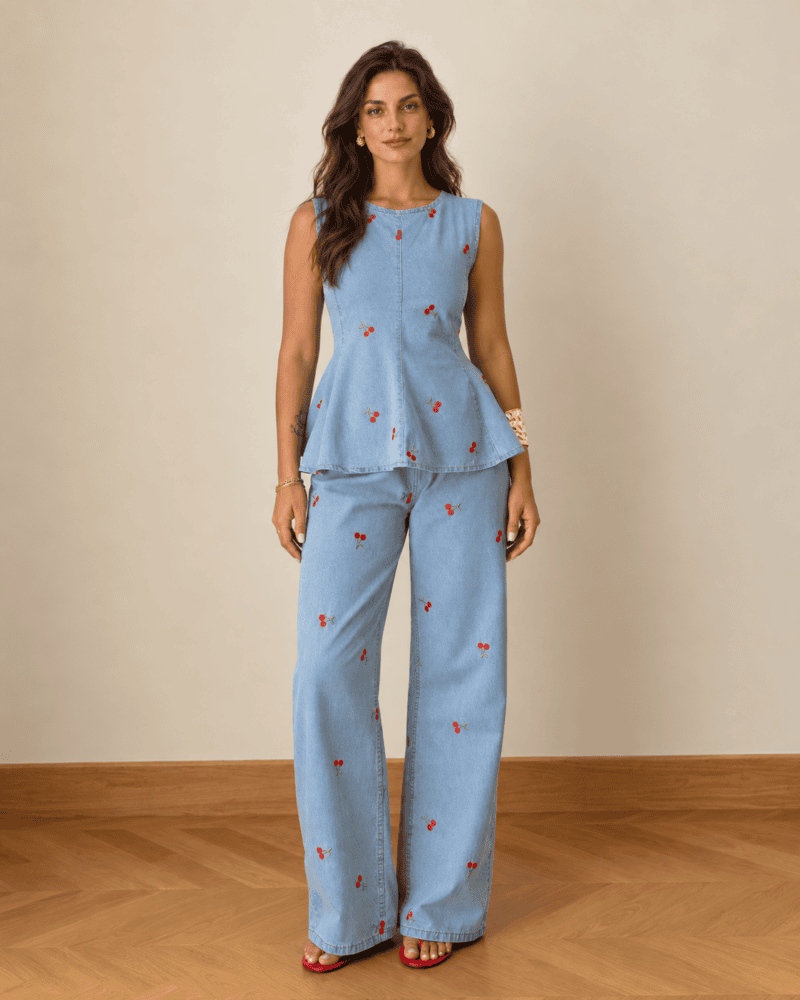 Cherry Muse Denim Set