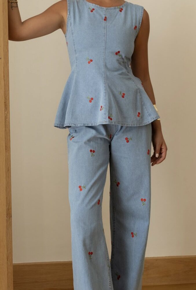 Cherry Muse Denim Set
