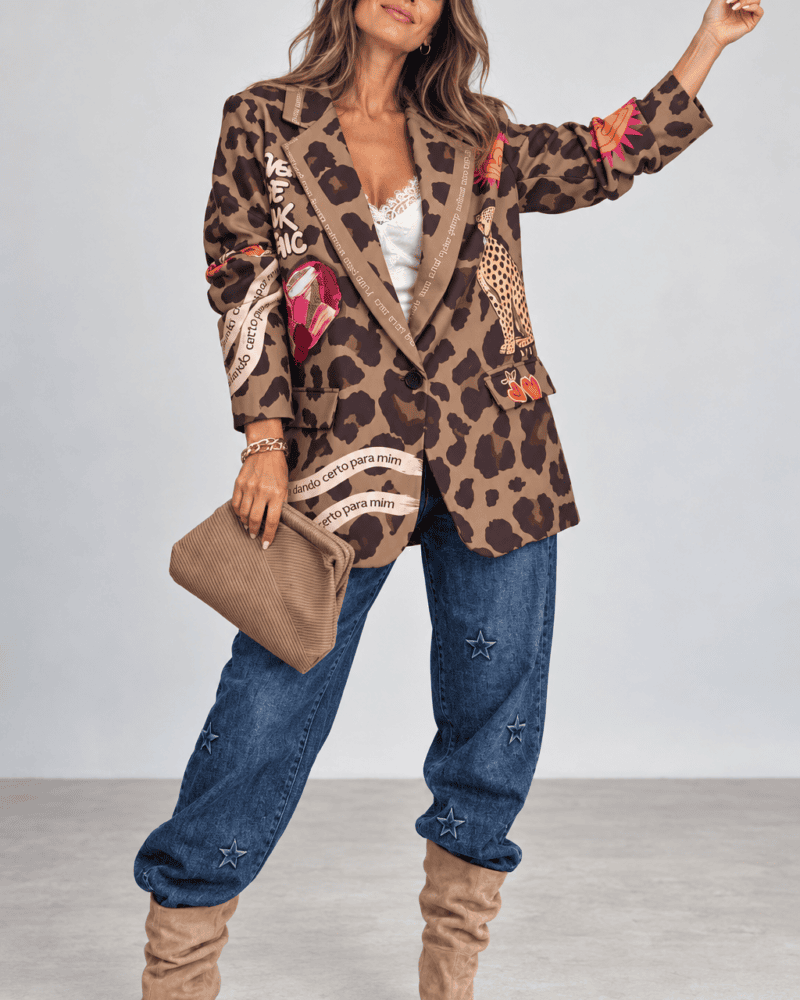 Wild Heart Leopard Print Blazer