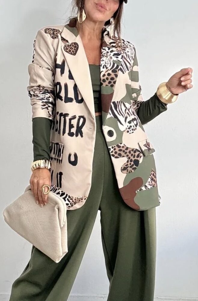 Wild Eye Printed Blazer